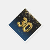 30e gouden ballonnen en Confetti Napkins Servet (Hoek)