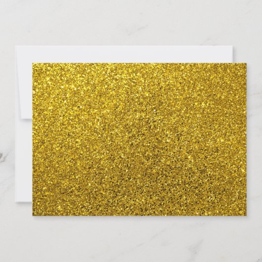 30e gouden glitter verjaardagsuitnodiging kaart (Achterkant)