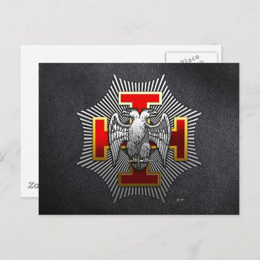 30e graad: Knight Kadosh Briefkaart (Voorkant / Achterkant)