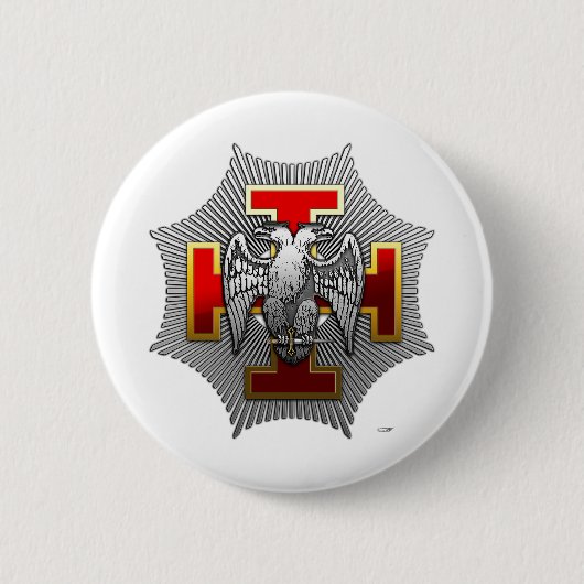 30e graad: Knight Kadosh Ronde Button 5,7 Cm (Voorkant)