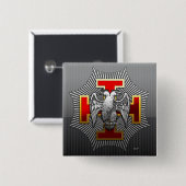 30e graad: Knight Kadosh Vierkante Button 5,1 Cm (Voorkant /achterkant)