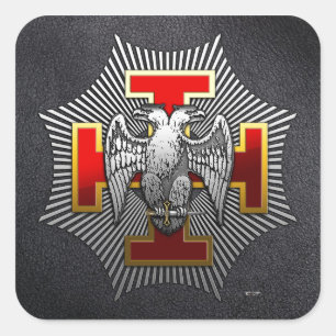 30e graad: Knight Kadosh Vierkante Sticker