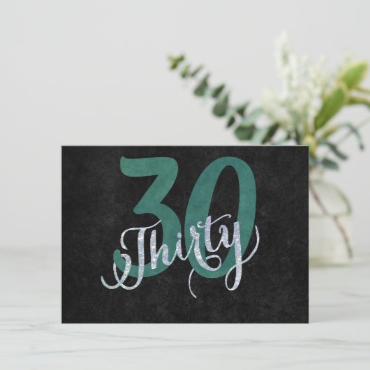 30e Groen | Aangepaste geboortedag-Jubileum | Kaart (Staand voorkant)