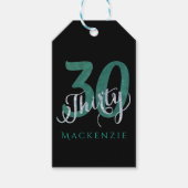 30e Groen | Aangepaste verjaardag Dank je partijvo Cadeaulabel (Voorkant)