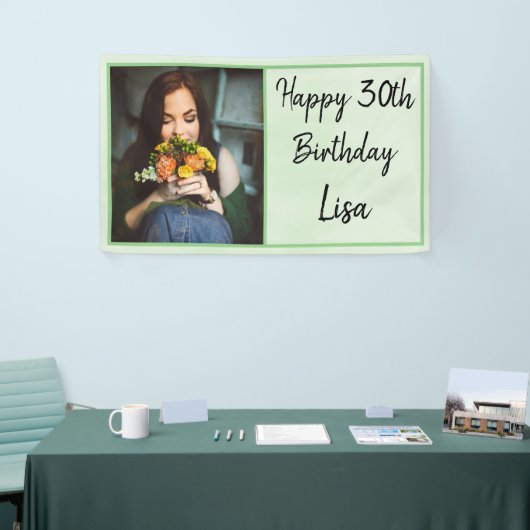 30e groene foto Happy Birthday Spandoek (Beurs)