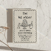 30e Hand getrokken Champagne Cake Fun Verjaardagsf Kaart