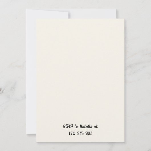 30e Hand getrokken Champagne Cake Fun Verjaardagsf Kaart (Achterkant)