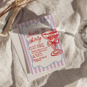 30e Hand getrokken Kleurrijke Champagne Glas Verja Kaart