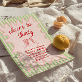 30e Hand getrokken Kleurrijke Foto Dertig Leuke Ve Kaart