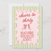 30e Hand getrokken Kleurrijke Foto Dertig Leuke Ve Kaart (Voorkant)