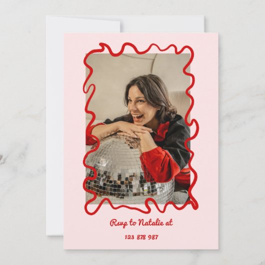 30e Hand getrokken Kleurrijke Foto Dertig Leuke Ve Kaart (Achterkant)