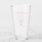 30e Happy Birthday Cute Pink Cupcake Souvenir Glas (Achterkant)