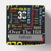 30e Happy BIrthday in een graffiti stijl Bedankdoosjes (Bovenkant)