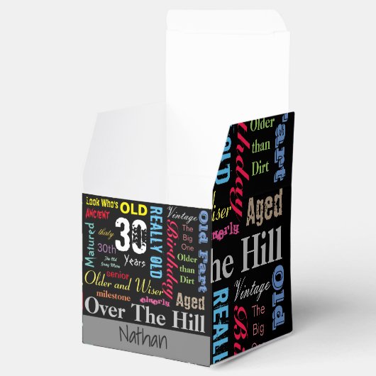 30e Happy BIrthday in een graffiti stijl Bedankdoosjes (Geopend)