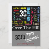 30e Happy Birthday in een graffiti-stijl Kaart (Voorkant)