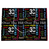 30e Happy BIrthday in een graffiti-stijl Large Cadeautasje (Voorkant)