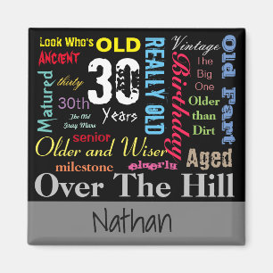 30e Happy BIrthday in een graffiti stijl Magneet