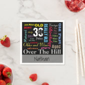 30e Happy BIrthday in een graffiti stijl Servet (Insitu)