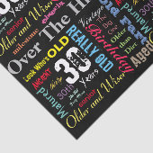 30e Happy BIrthday in een graffiti-stijl Tissuepapier (Detail)