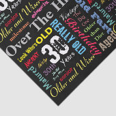 30e Happy BIrthday in een graffiti-stijl Tissuepapier (Detail)