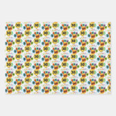 30e Happy Birthday Typografie-ballonnen Inpakpapier Vel (Voorkant)