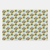 30e Happy Birthday Typografie-ballonnen Inpakpapier Vel (Voorkant 3)