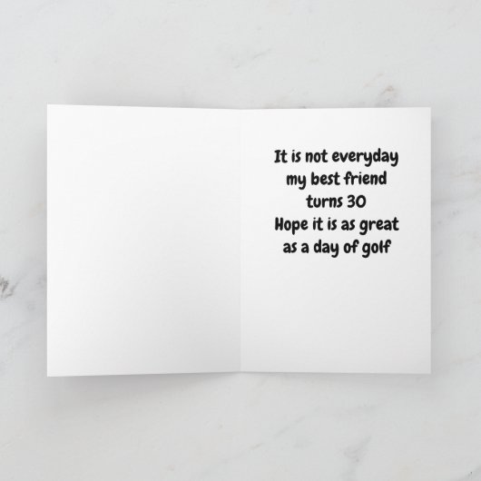 ** 30e HUMOR op de halve dag voor GOLFER** Kaart (Binnen)