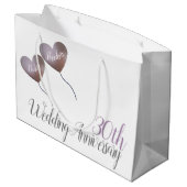 30e huwelijksfeest hartballonnen groot cadeauzakje (Achterkant Gekanteld)