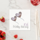 30e huwelijksfeest hartballonnen servet (Insitu)