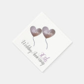 30e huwelijksfeest hartballonnen servet (Hoek)