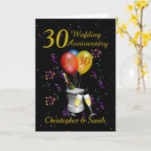 30e huwelijksfeest Jubileum Kaart (Gele Bloem)