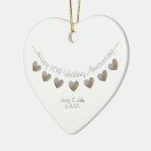 30e huwelijksfeest met een cadeau voor de bruiloft keramisch ornament (Links)