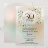 30e huwelijksjubileum groenbloemige parel kaart (Voorkant / Achterkant)