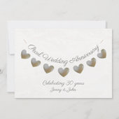 30e huwelijksjubileum parel slinger uitnodiging (Achterkant)