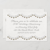 30e huwelijksjubileum parel slinger uitnodiging (Voorkant / Achterkant)