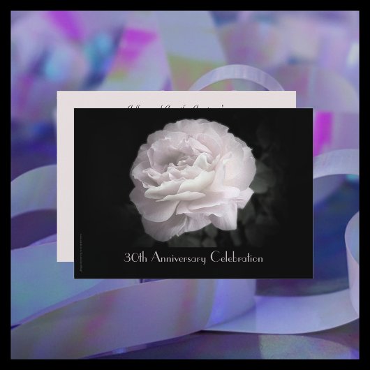 30e huwelijksjubileumfeest Bleekroze roos Kaart