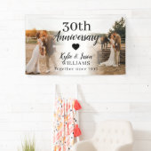 30e huwelijksverjaardag aangepaste 2 foto-collage spandoek (Insitu)