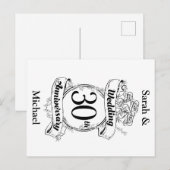 30e huwelijksverjaardag Bloemen Roos Romantisch Briefkaart (Voorkant / Achterkant)