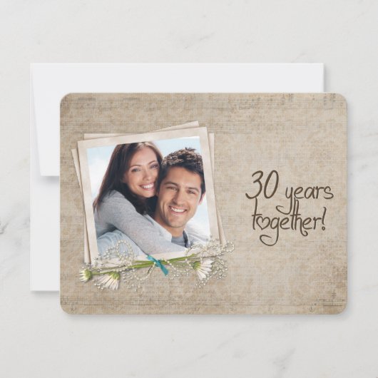 30e huwelijksverjaardag hernieuwing van geloften kaart (Voorkant)