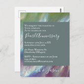 30e huwelijksverjaardag Moderne parel uitnodiging  (Voorkant / Achterkant)