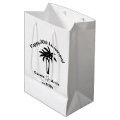 30e huwelijksverjaardag Palmboom Medium Cadeauzakje (Voorkant Gekanteld)