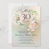 30e huwelijksverjaardag Rozen Bloemrijke Parel Kaart (Voorkant)