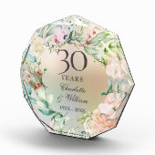 30e huwelijksverjaardag Rozen Krans Parel Fotoblokken (Rechts)