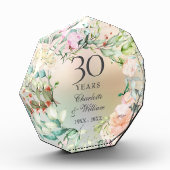 30e huwelijksverjaardag Rozen Krans Parel Fotoblokken (Links)