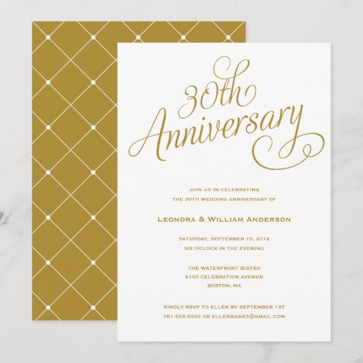 30E | INVITATIES VOOR JUBILEUM IN AFBEELDINGEN KAART (Voorkant / Achterkant)