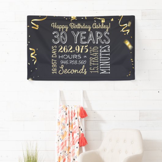 30e jaarbanner - 30 jaar in uren en seconden spandoek (Insitu)