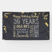 30e jaarbanner - 30 jaar in uren en seconden spandoek (Horizontaal)