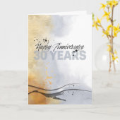 30e Jubileum Artistieke inkt Abstract Kaart (Gele Bloem)