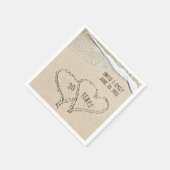 30e Jubileum Beach Hearts Napkins Servet (Hoek)