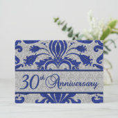30e Jubileum Bedrijfsaankondiging Blauw Kaart (Staand voorkant)